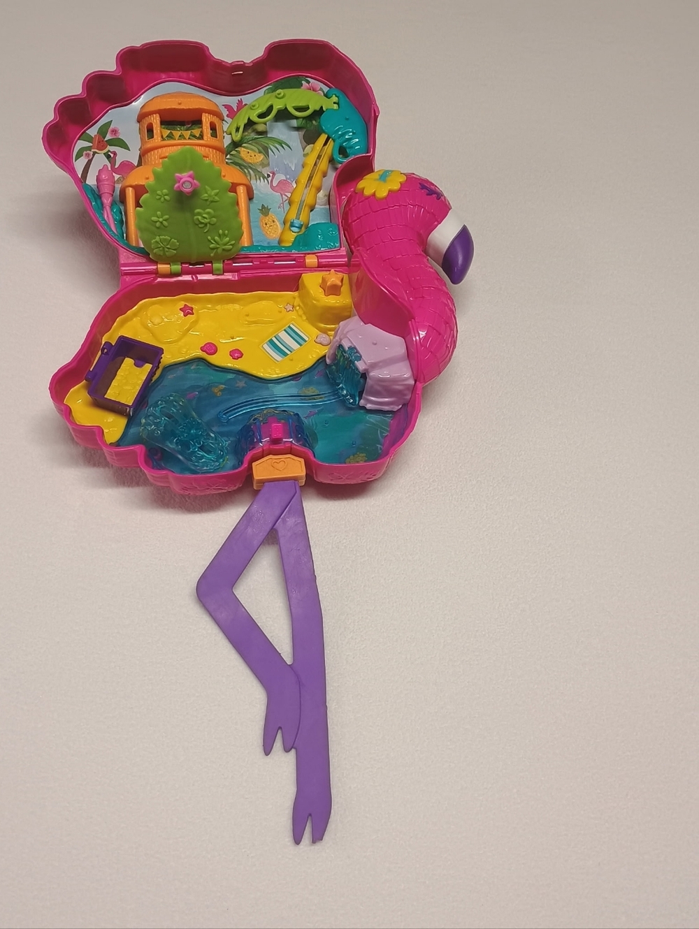 Mattel Polly Pockets Pink Flamingo Shaped Toy Purse - Picture 7 of 9